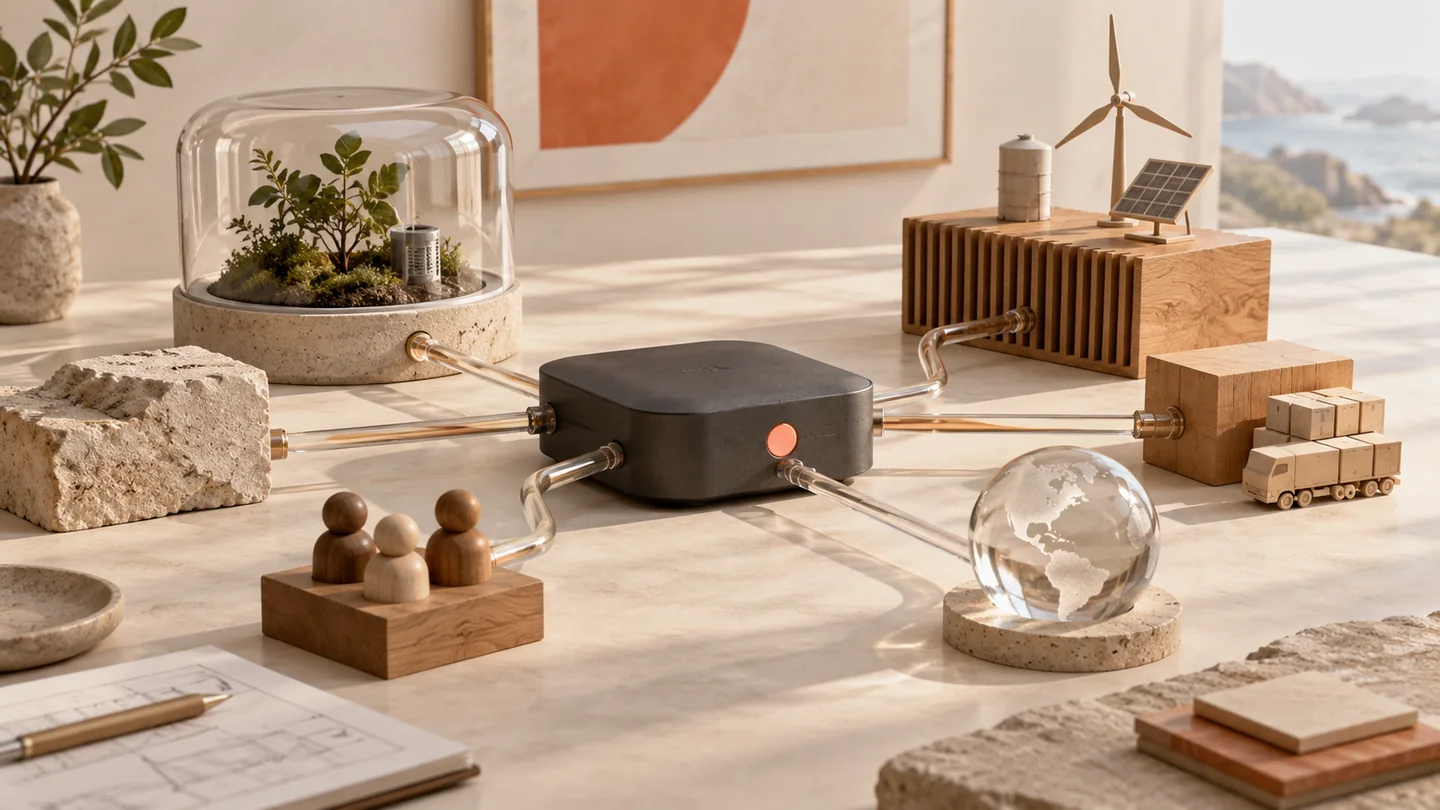 A sensor prototype connects to laboratory, engineering and resource-support forms.