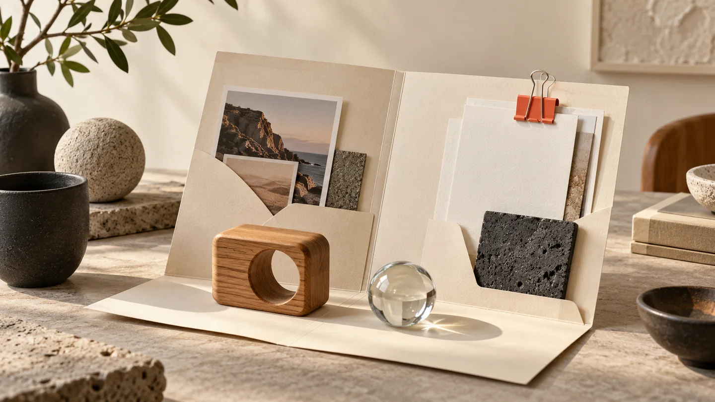 A paper evidence folder holds a prototype, customer token and supporting artifacts.